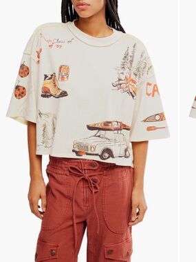Free People
Mountain View
Graphic T-Shirt, ivory combo, sz m, nwt